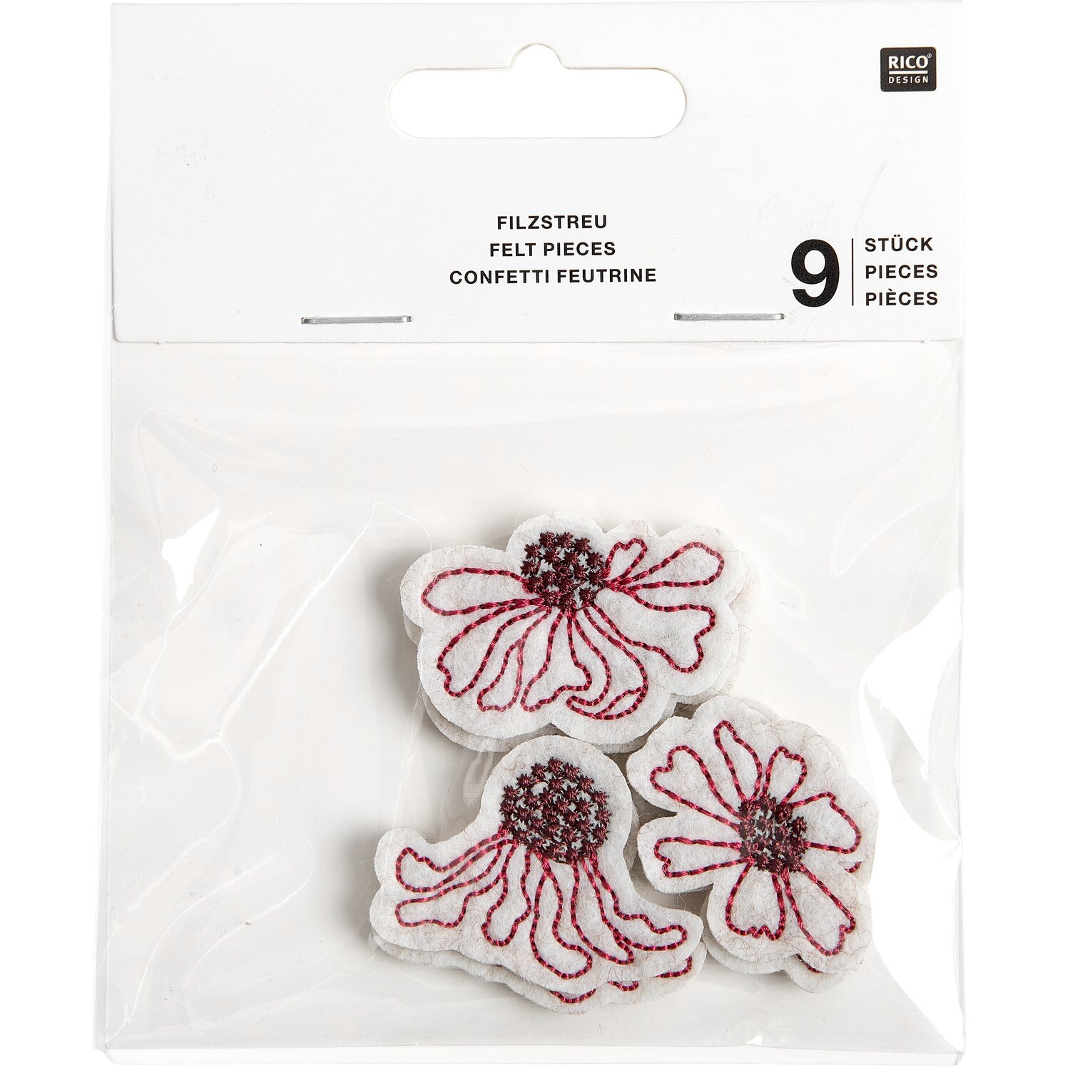 Filzstreu Blumen Pink von Rico Design