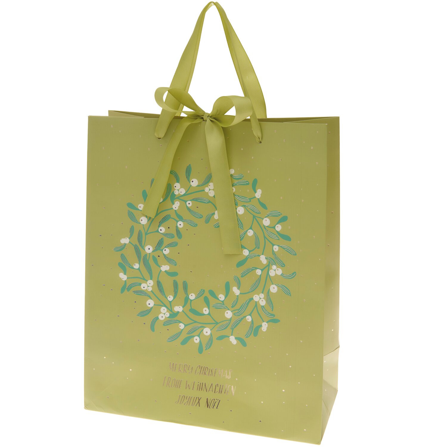 Geschenktüte Advent Mistelkranz L 26x34,5x1,5cm von Rico Design