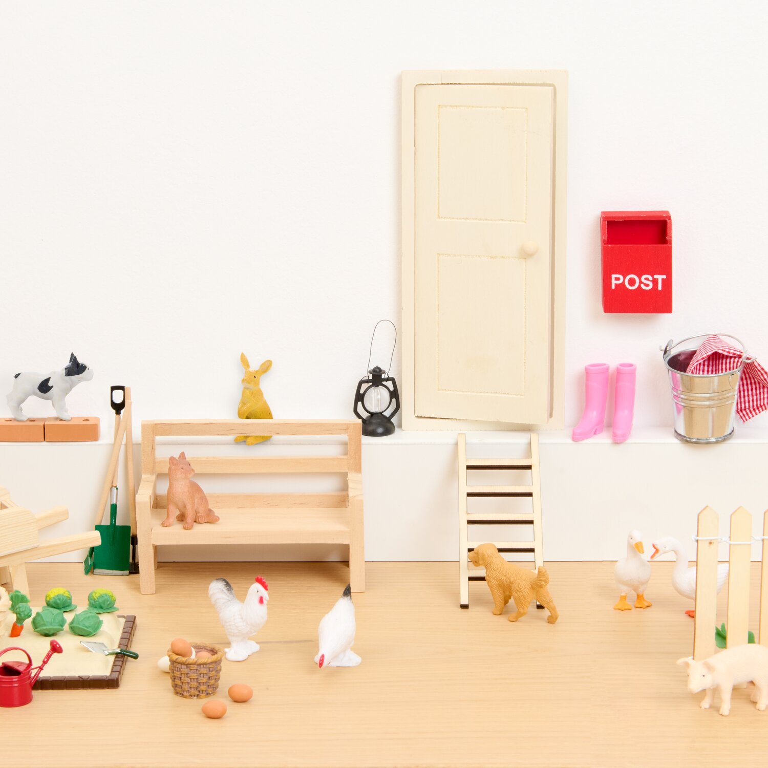 Miniatur Bauernhof Tiere 12 Stück von Rico Design