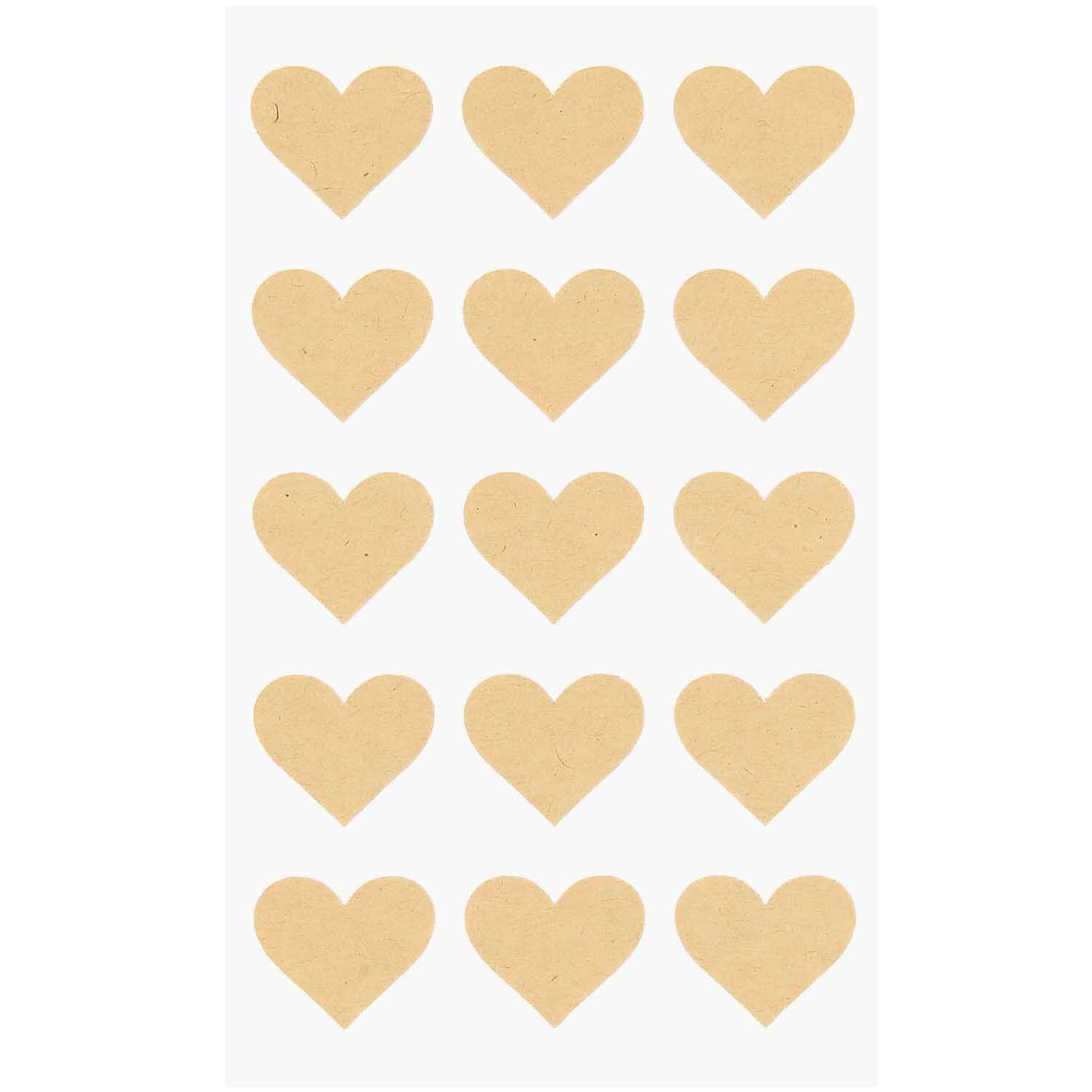 Paper Poetry Kraftpapier Sticker Herzen Paper Poetry Kraftpapier Sticker Herzen