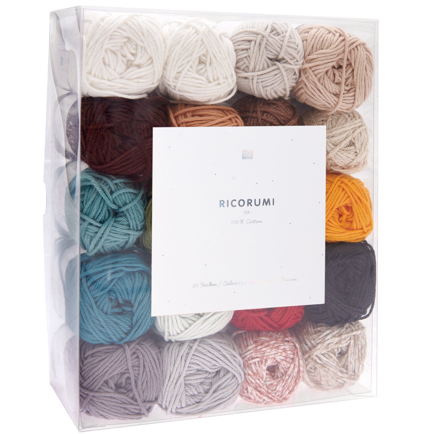 Ricorumi Set Wichtelwelt, 20x25g, Garnbox von Rico Design mit zahlreichen bunten Knäueln für kreative Häkelideen und vielseitige Amigurumi-Projekte
