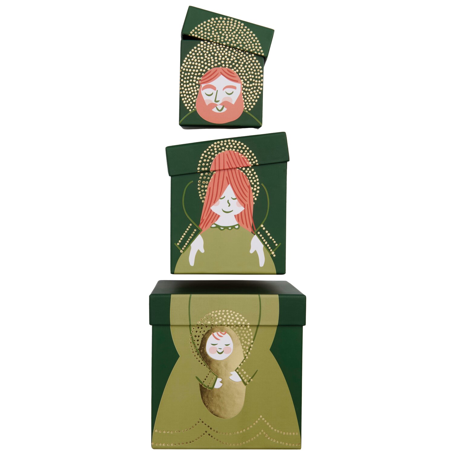 Geschenkboxen Set Advent Heilige Familie 3 Stück von Rico Design
