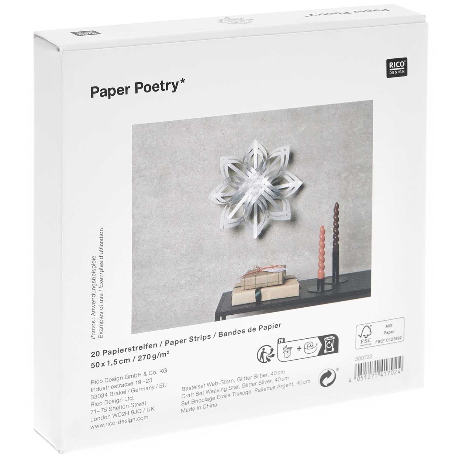 Paper Poetry Web-Stern Größe M 270g/m2 Paper Poetry Web-Stern Größe M 270g/m2