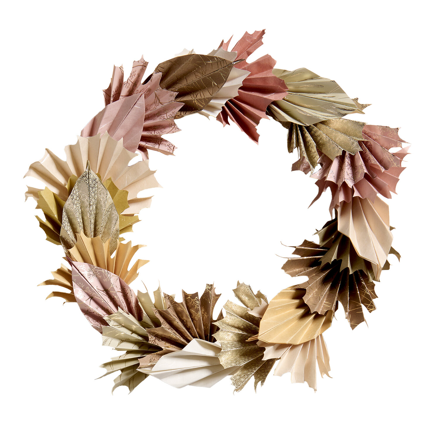 Bastelanleitung Herbstkranz aus Origamipapier von Rico Design