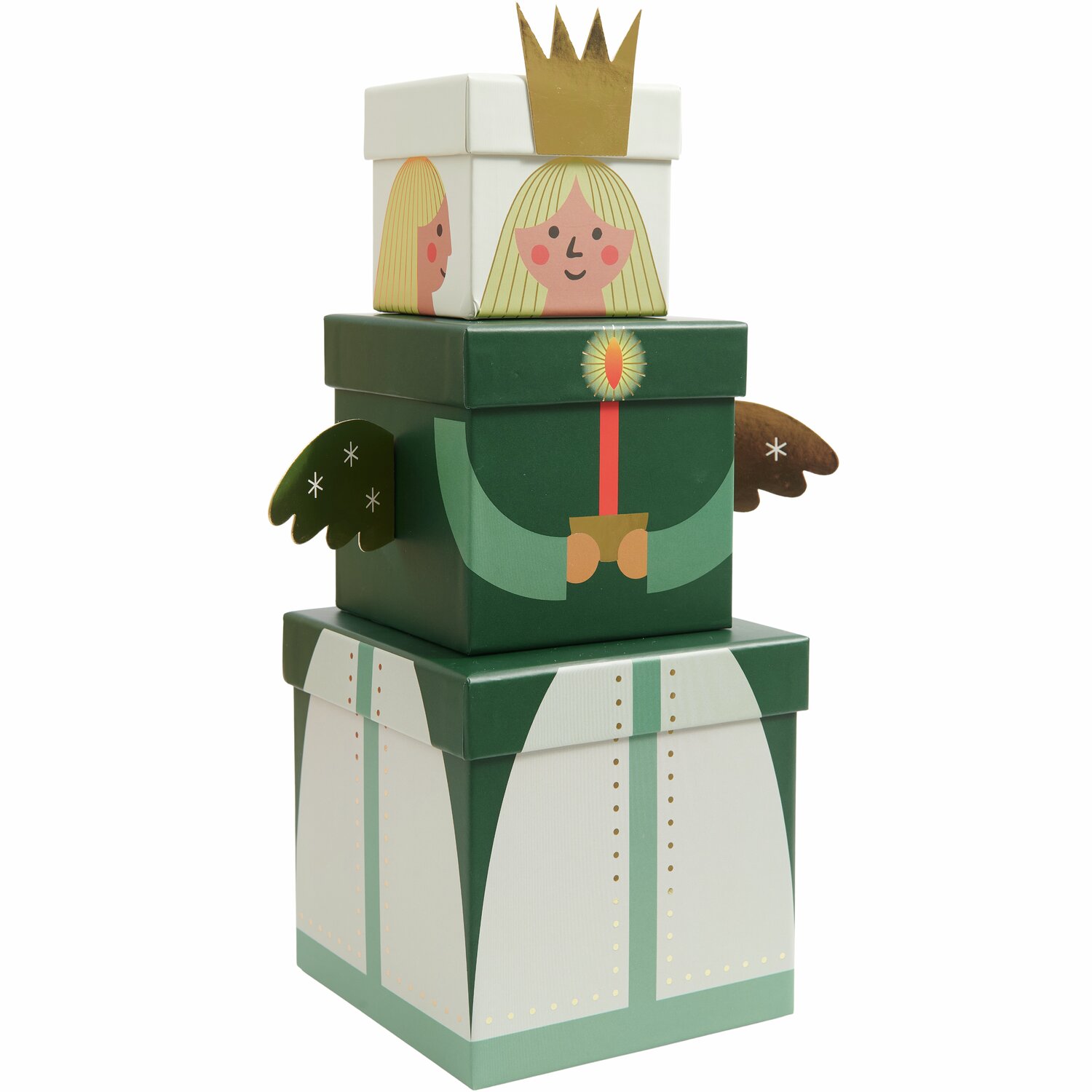 Geschenkboxen-Set Engel 6-teilig von Rico Design