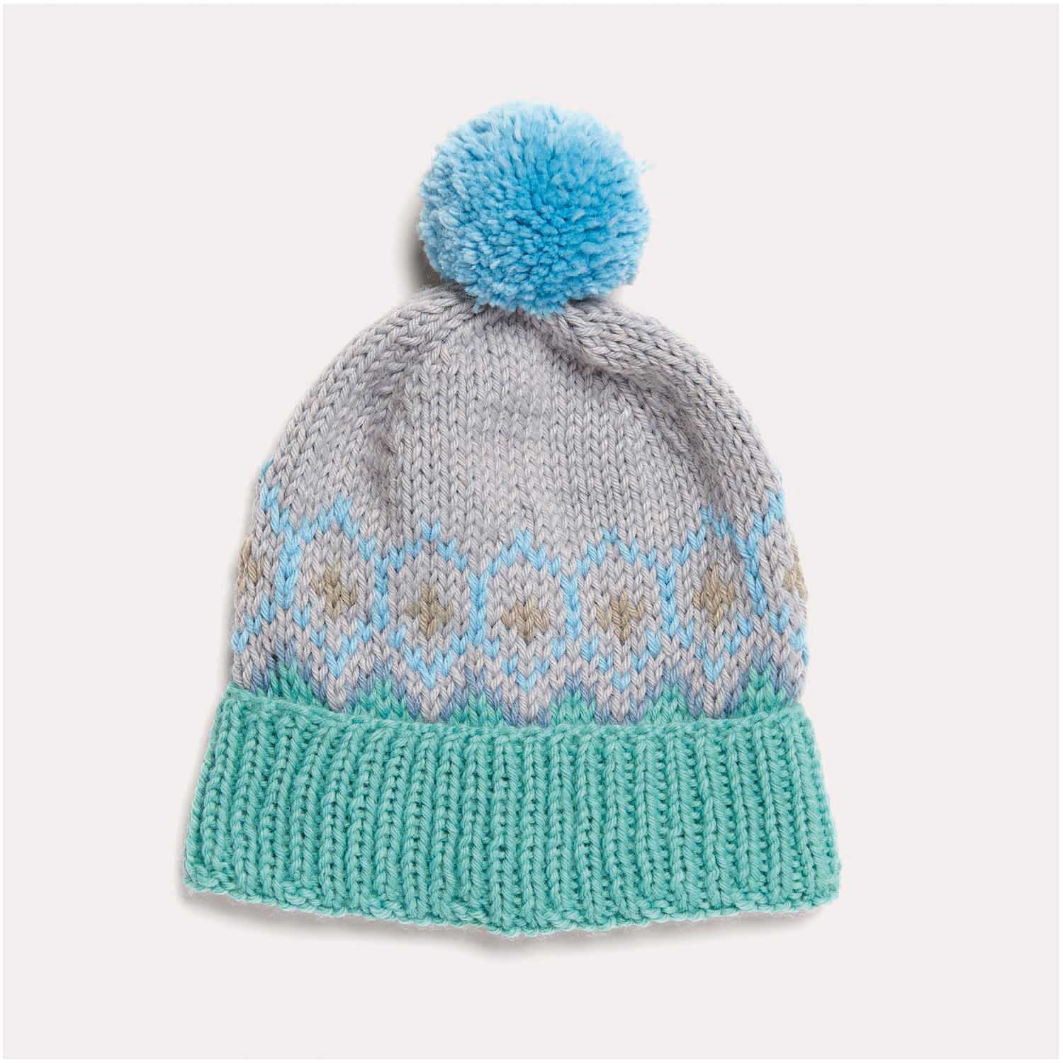 Strickset Mütze Modell 01 aus Baby Nr. 38 Blau
