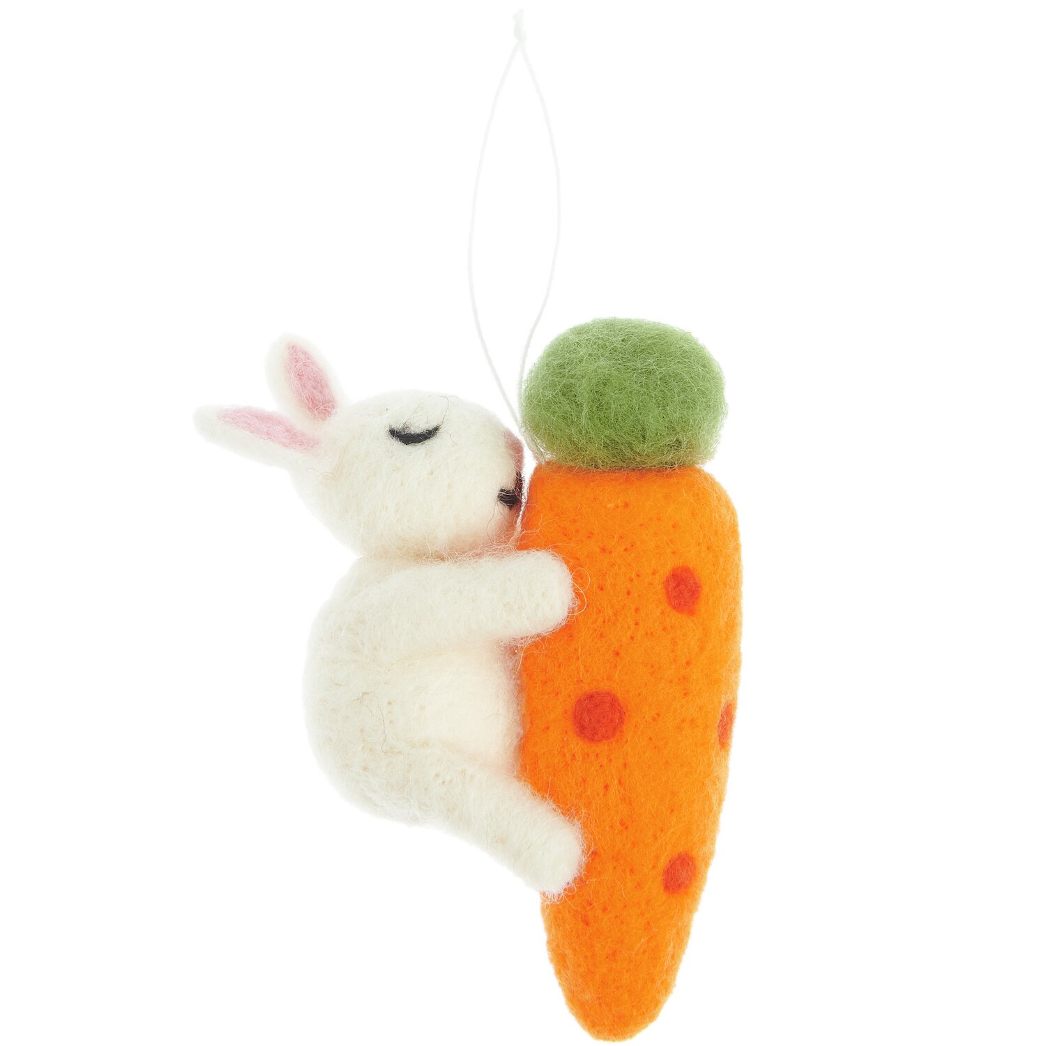 Aufhänger Hase auf Möhre 10,7x3,8x7,8cm von Rico Design