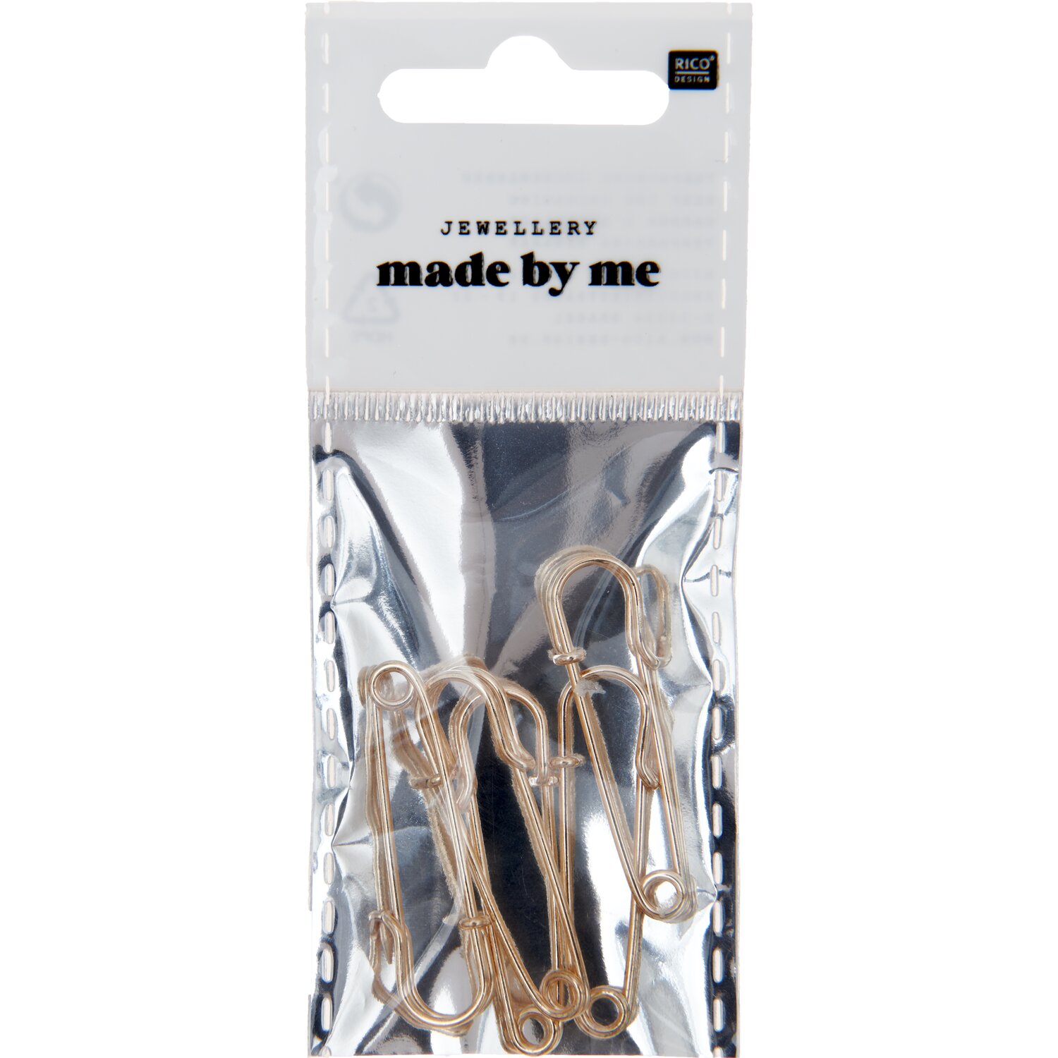 Kiltnadeln Set 3,8cm 5 Stück Farbe Gold von Rico Design