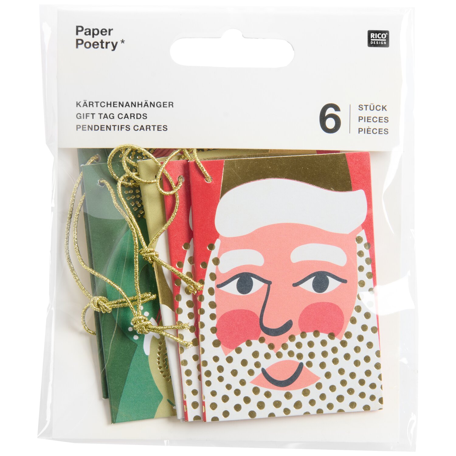Paper Poetry Kärtchenanhänger Advent Advent Figuren 6 Stück von Rico Design