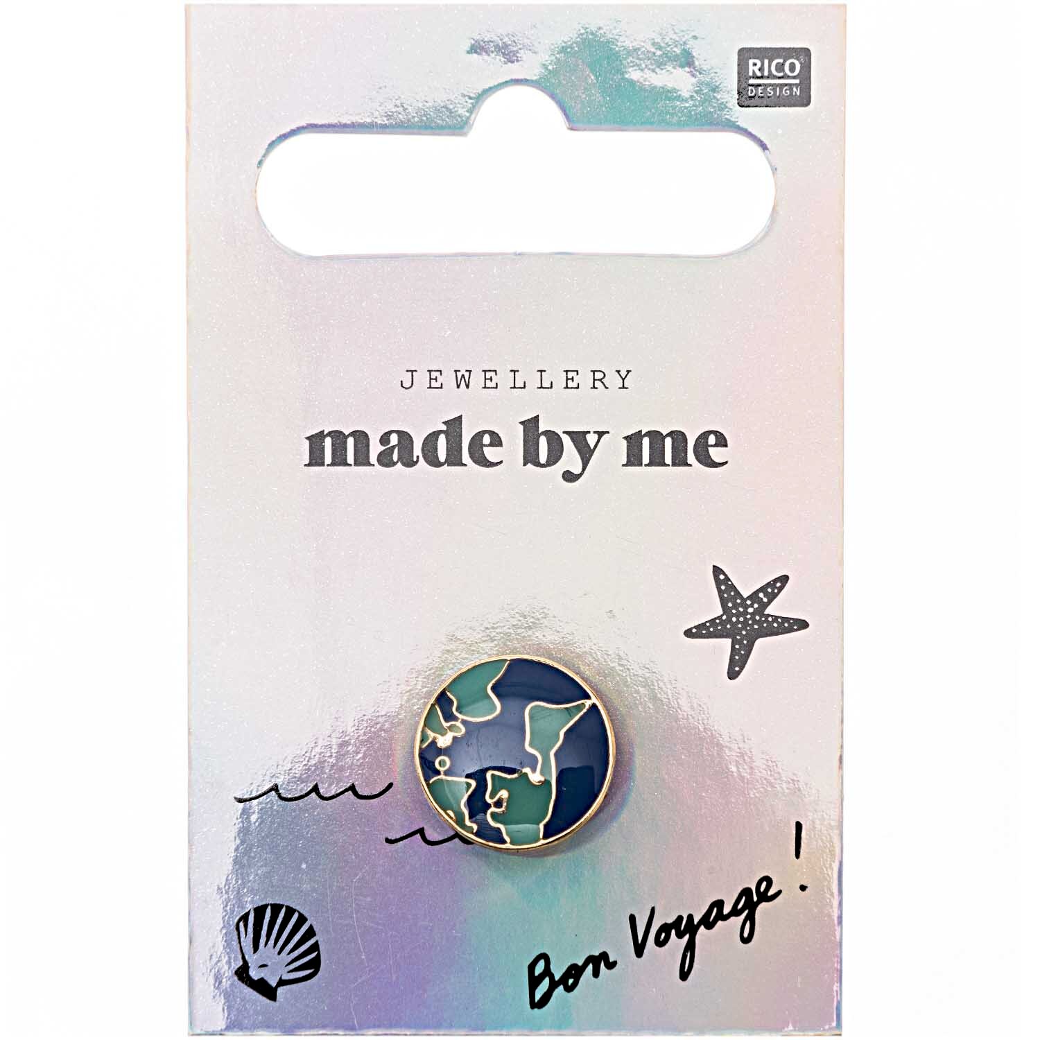 Pin Weltkugel 20x20mm von Rico Design