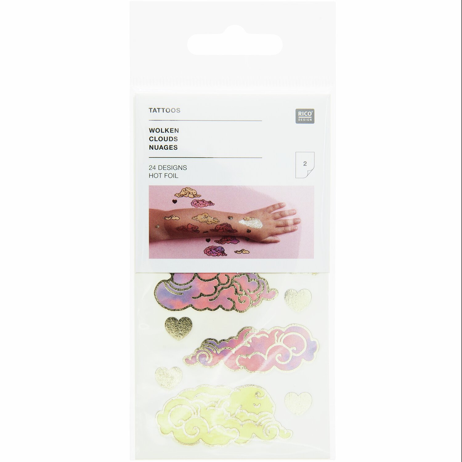 Tattoos Wolken 24-teilig von Rico Design