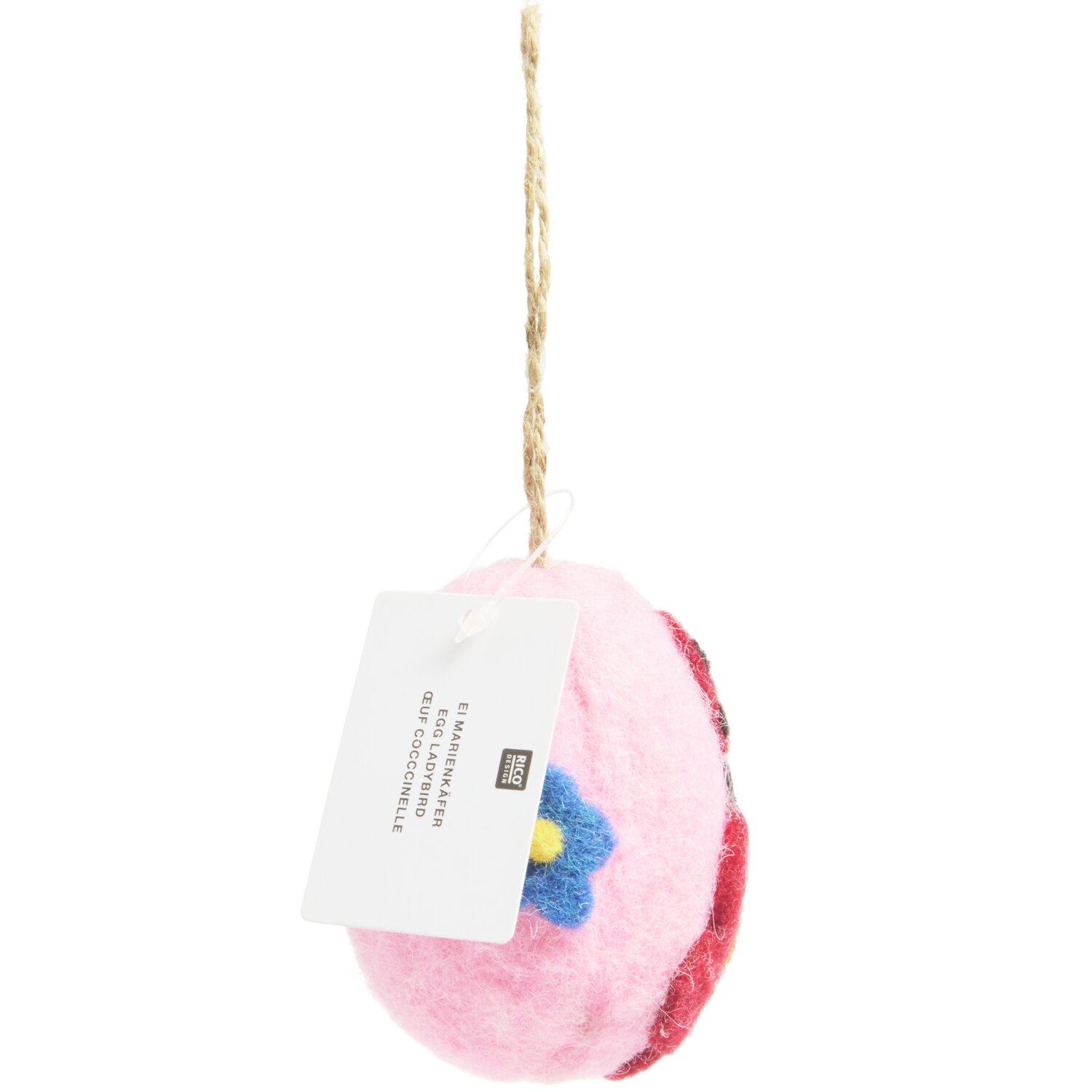 Aufhänger Filz-Ei Marienkäfer 7,8xØ5,8cm von Rico Design