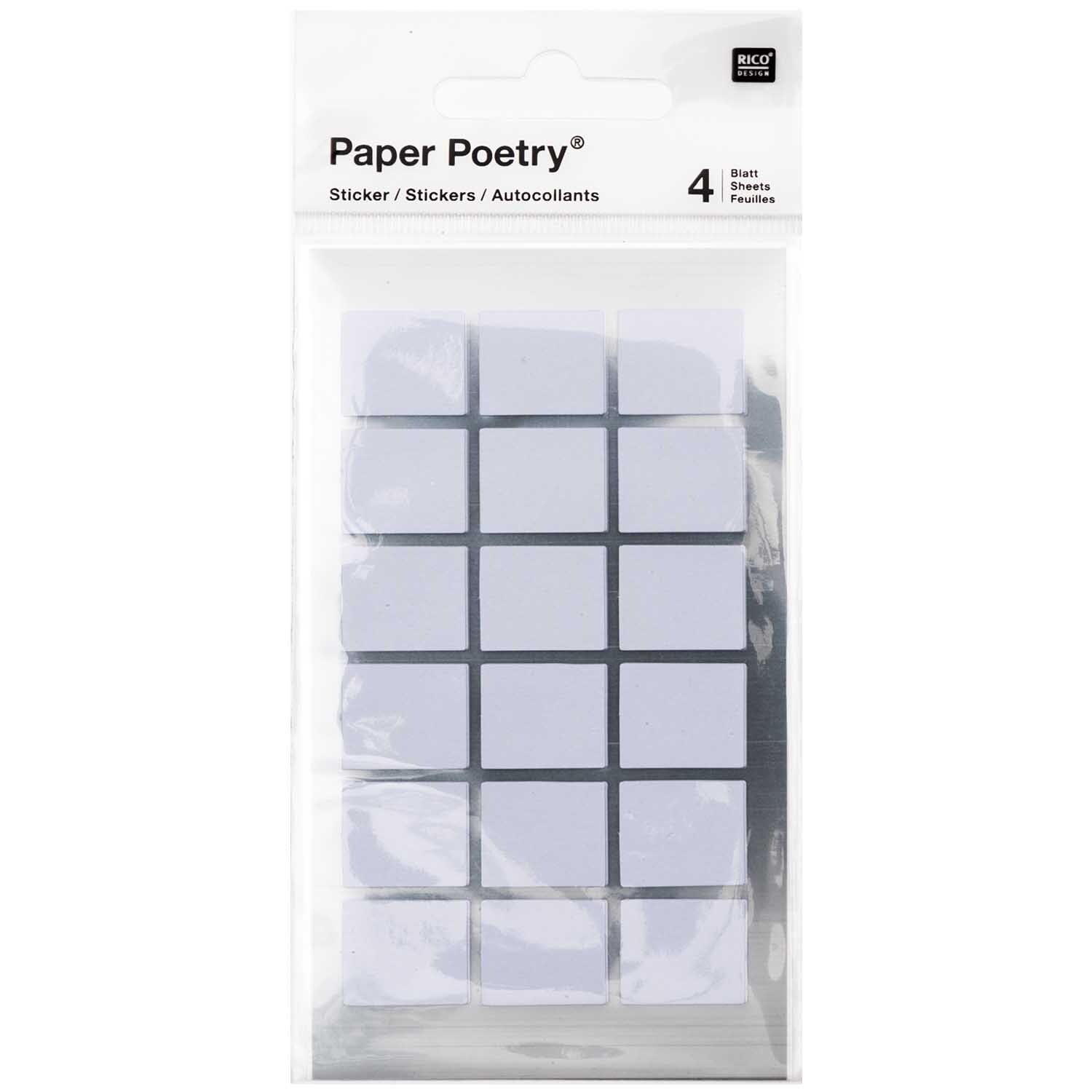 Paper Poetry Office Sticker Etiketten 18x15mm 4 Bogen Paper Poetry Office Sticker Etiketten 18x15mm 4 Bogen