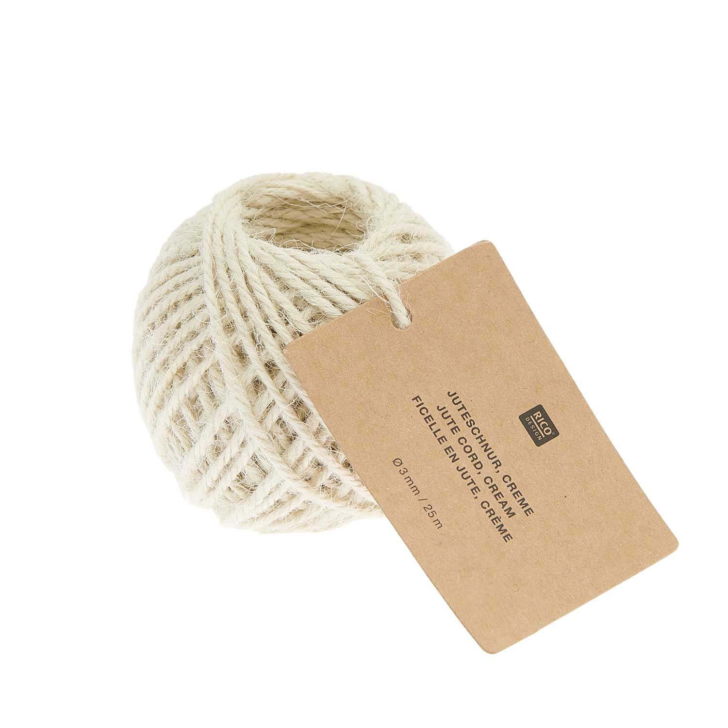 Juteschnur 3mm 25m Farbe Creme von Rico Design