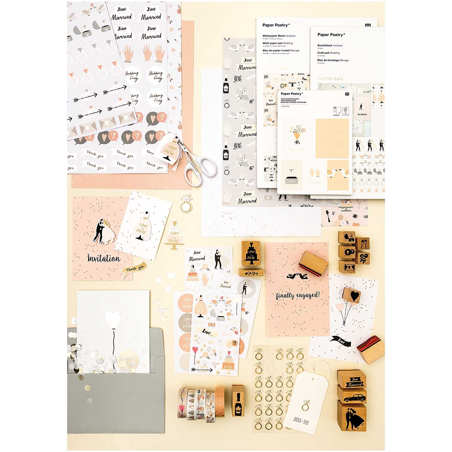 Paper Poetry Sticker Hochzeit rund 4 Blatt Paper Poetry Sticker Hochzeit rund 4 Blatt