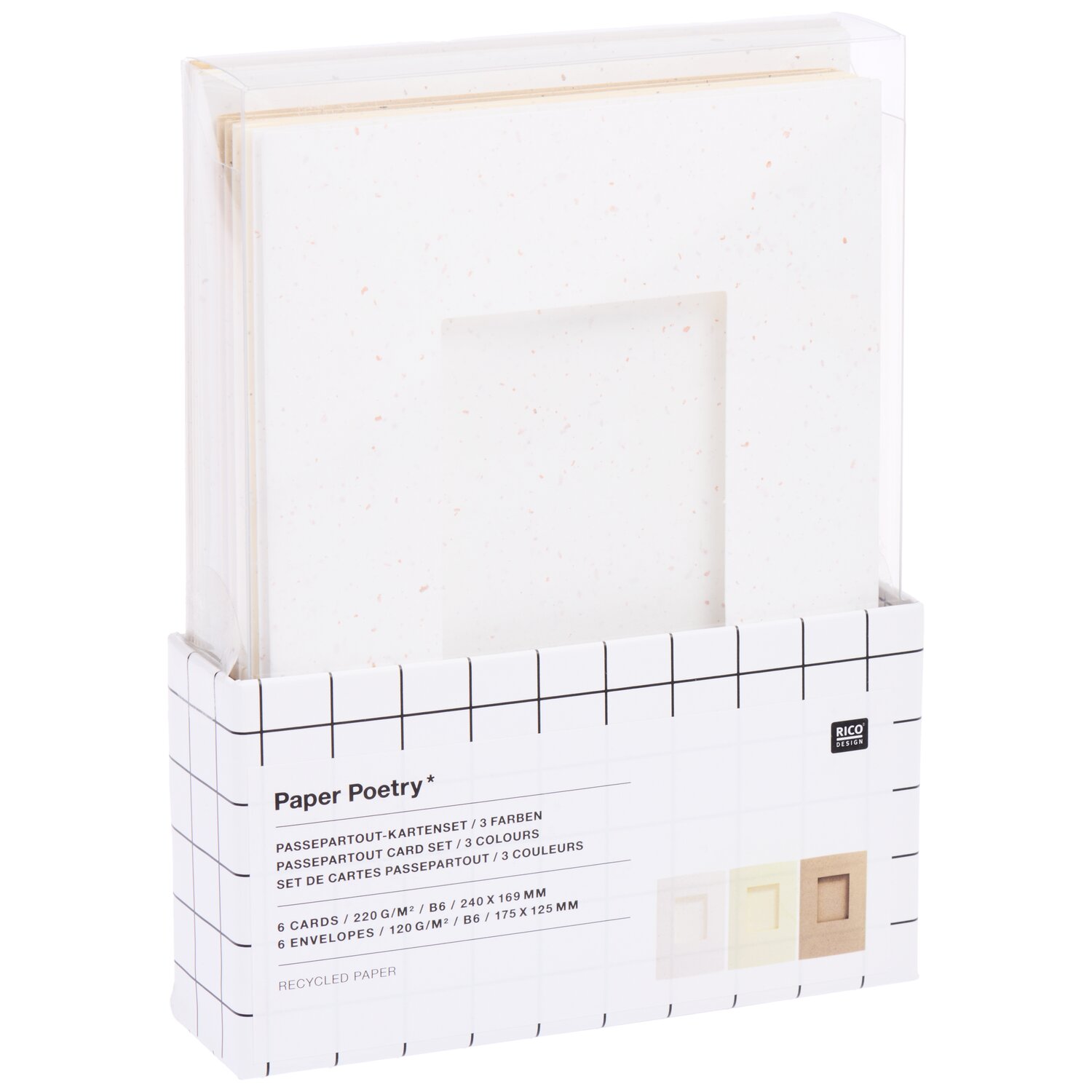 Paper Poetry Passepartoutkarten B6 12-teilig von Rico Design